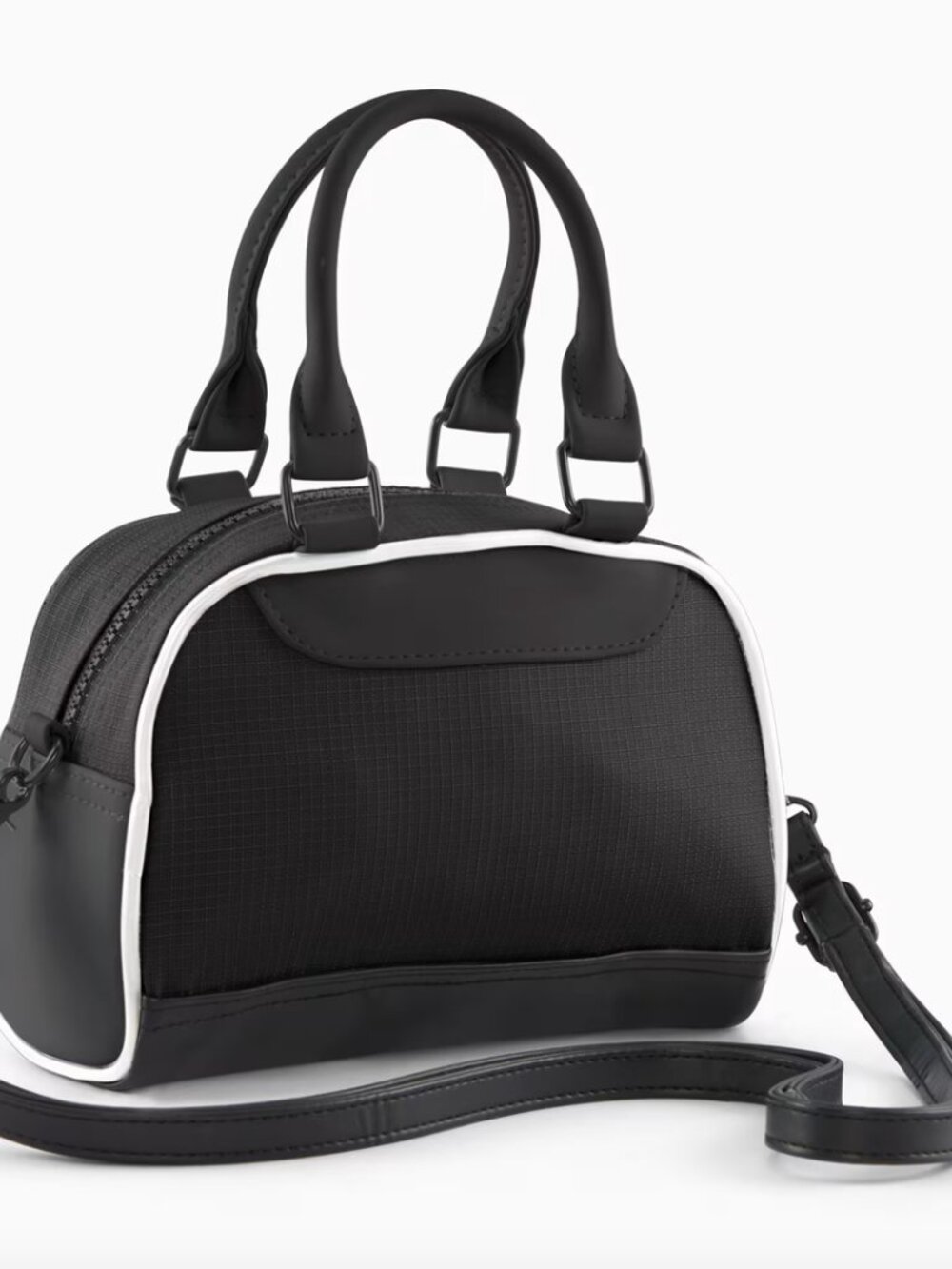 PUMA Vintage Style Bowling Shoulder Bag Black White Y2K Bag Retro Sport purse - Picture 5 of 14
